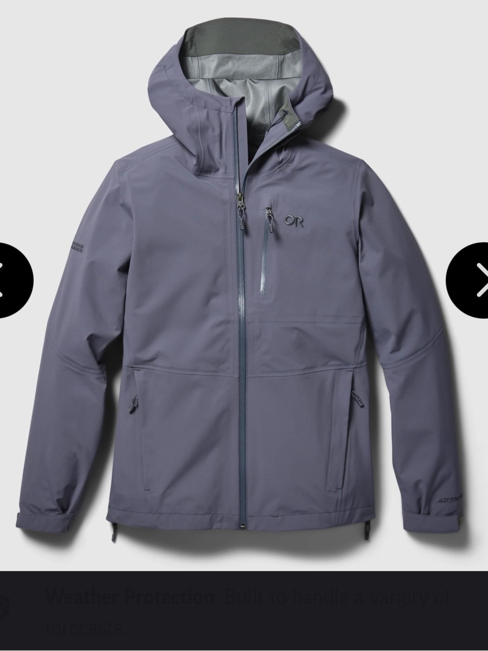 Aspire 3L Rain Jacket Smoky Quartz